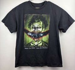 Batman Arkham Asylum Joker T Shirt Mens M Black Graphic DC Comics – NWT