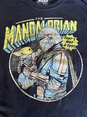 Star Wars Mandalorian Mando & Grogu Navy Graphic Mens T-Shirt Size L (42-44)