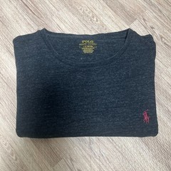 Polo Ralph Lauren Shirt Mens Large Custom Slim Fit Charcoal Grey Top Tee