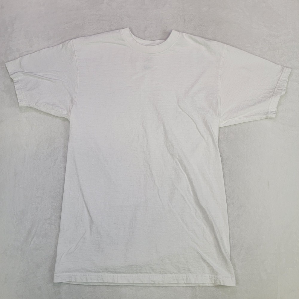 Stafford Men’s Medium White Shirt Short Sleeve Crewneck Heavyweight Classic Fit
