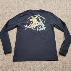 Vineyard Vines Shirt Men XS Black Long Sleeve Skiing Retro Neon Graphic Logo