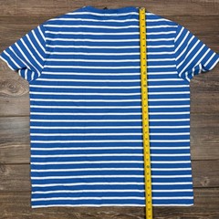 Polo Ralph Lauren Mens Large T-Shirt Blue White Striped Classic Fit NWT