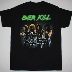 Overkill Taking Over T-Shirt Short Sleeve Cotton Black Men Size S to 5XL