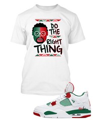 Sneaker Spike Lee Tee shirt to Match J4 Shoe Do the Right Thing Men Big & Tall