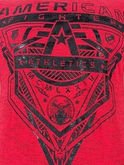 AMERICAN FIGHTER Men’s T-shirt CRESTLINE Athletic Military Red