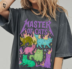 Whimsigoth Cat Lover T-Shirt: Heavy Metal Pastel Goth Tee