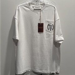 Mens MITCHELL & NESS Oversized Heavyweight Pocket T-Shirt White Sz M