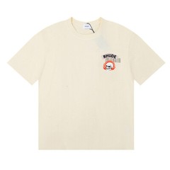 NEW Men Women RHUDE High Quality 100% Cotton Short Sleeve Polo T-Shirt SZ:S-2XL