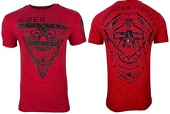 AMERICAN FIGHTER Men’s T-shirt CRESTLINE Athletic Military Red