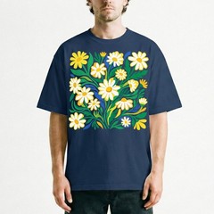 Groovy Floral Daisy T-Shirt Colorful Botanical Wildflower Nature Spring Tee