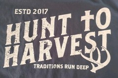 Hunt to Harvest Large Blue Long Sleeve Cotton T-shirt Large Pocket