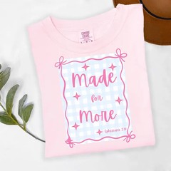 Comfort Tee Made For More Gingham Bow