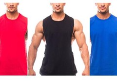 Men’s Cotton Bodybuilding Gym Tank Tops Workout Stringer Sleeveless Shirts Vest