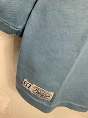 Polo Ralph Lauren Shirt Mens M Blue 67 Spellout Custom Slim Fit Football