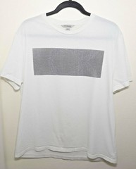 Calvin Klein CK Logo Graphic T Shirt Men’s XL White Relaxed Fit Cotton Crew Neck