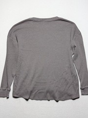 Seven7 Men’s Waffle Knit Thermal Crewneck XL Charcoal Gray Cotton Blend