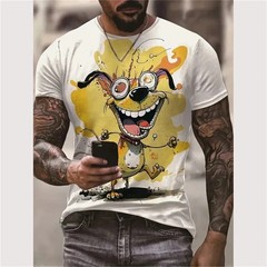 New Summer Men Vintage T-Shirt 3D Printed Funny Graphic Tops Tees Male T shirts