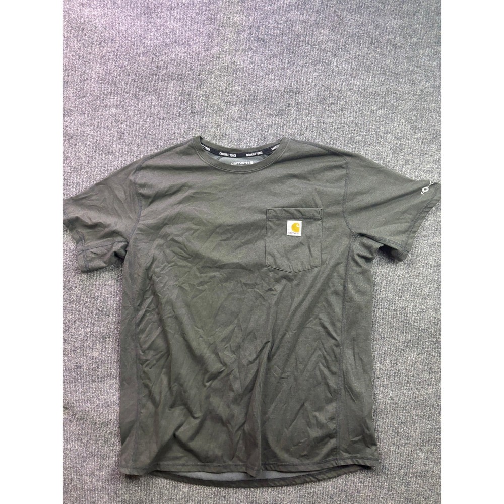 Carhartt Force Pocket T-Shirt Mens L Gray Relaxed Fit Short Sleeve TK6652-M