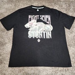 Eight 732 Men T Shirt Black Size 3XL Eight Seven Stuntin Graphics Motorcycle
