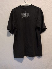 Vintage Nike Jordan Jump Shirt Embroidered Border Size Large Black & White
