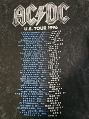 AC/DC 1996 Ball Breaker U.S. Tour Concert T-Shirt Size S