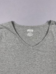 Duluth Shirt Mens 2XL Gray V Neck Short Sleeve Classic Work Wear Knit EUC