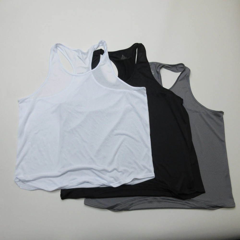 Zengvee Mens Tank Tops Vests Lot of 3 XL Multicolor Athletic Racerback Gym