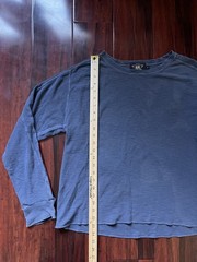 Double RL RRL Ralph Lauren Waffle Knit Long Sleeve Tee Blue Heather X-LARGE