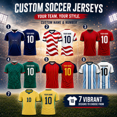 Custom Soccer Jersey Personalized Name Number Logo, USA World Cup Shirt