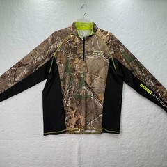 Realtree Shirt Large Mens Long Sleeve Performance Hunting 1/4 Zip Scent Factor
