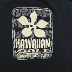 Vintage Hawaiian Salt Shirt Mens XL Black Hawaii Aloha Floral Flower Graphic 90s