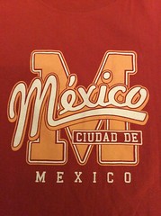Vtg CIUDAD DE Mexico Graphic YAZBEK Men’s LARGE Temple Mayor Burnt Orange Crew