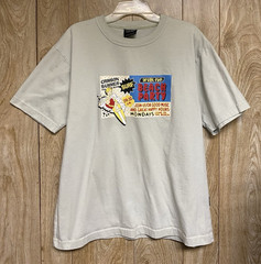 Crimson Surfing Men’s Gray Double-Sided Graphic Logo Surf Beach Crew Neck Tee L