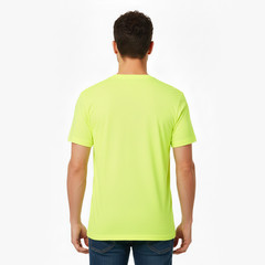 Hanes EcoSmart Men’s Safety Green T-Shirt 5170 Blank Work Tee S-3XL