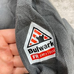 Bulwark FR IQ Series Henley Shirt Large Gray CAT 2 CAL Flame Resistant HRC ARC