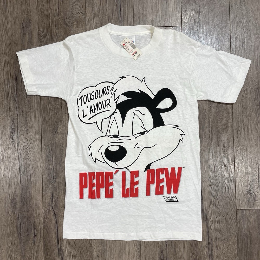 Vintage Looney Tunes Pepe Le Pew Love T Shirt Single Stitch Adult Sz Large NWT