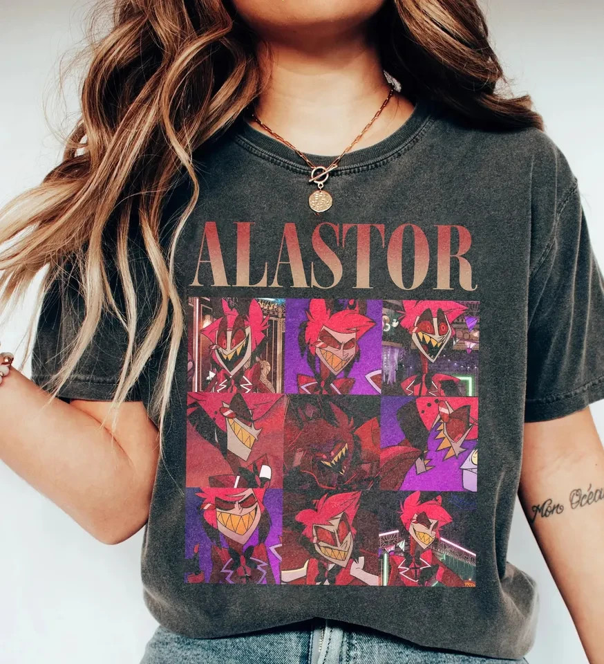 90s Graphic Alastor Hazbin Hotel Shirt, Hazbin Hotel T-Shirt