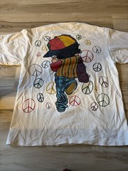 Vintage Betty Boop Peace Hip Hop Hippy 1993 Men XLarge USA 90s AOP Single Stitch