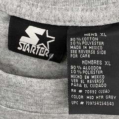 Vintage Starter T Shirt Mens XL VTG 90s Sports Tee Gray Crewneck Spell Out Logo