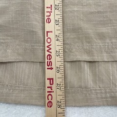 Publish Brand Shirt Mens M Woven Scoop Neck Beige Tan Short Sleeve Snaps Solid