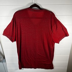 Buckle Black Men’s Red V-Neck T-Shirt XXL Short Sleeve Casual Cotton Blend
