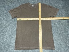 Brown Blank Comfort Colors contrast stitching Grunge Skater DIY Medium Shirt Y2K