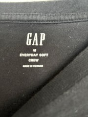 Gap Everyday Soft Crew Men’s Black Solid Crew Neck Short Sleeve T-Shirt, M