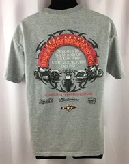 Ride to Remember 26th Leslie Watson Memorial Biker Mens Tshirt Silver Large