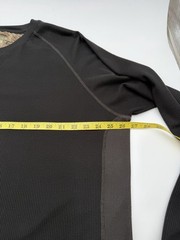 Men’s Realtree branded black thermal shirt with a textured waffle-knit fabric 2X