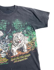 Vintage Siegfried Roy Tiger All over Print Nature Animal T Shirt 20”x25” USA