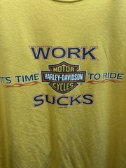 2007 Harley Davidson Work Sucks Livermore California Shirt Rare Vtg Bikes XXL