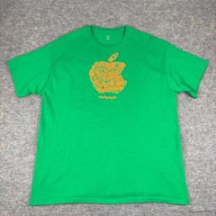 Apple Store T-Shirt Tee Cotton Green Adult XL