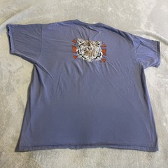 Lion Shirt Men 2XL Purple Graphic Lightweight Workout Streetwear Crew Neck Tee