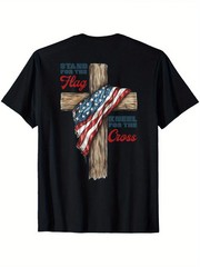 Stand For The Flag Kneel For The Cross T-Shirt Patriotic Christian USA Tee
